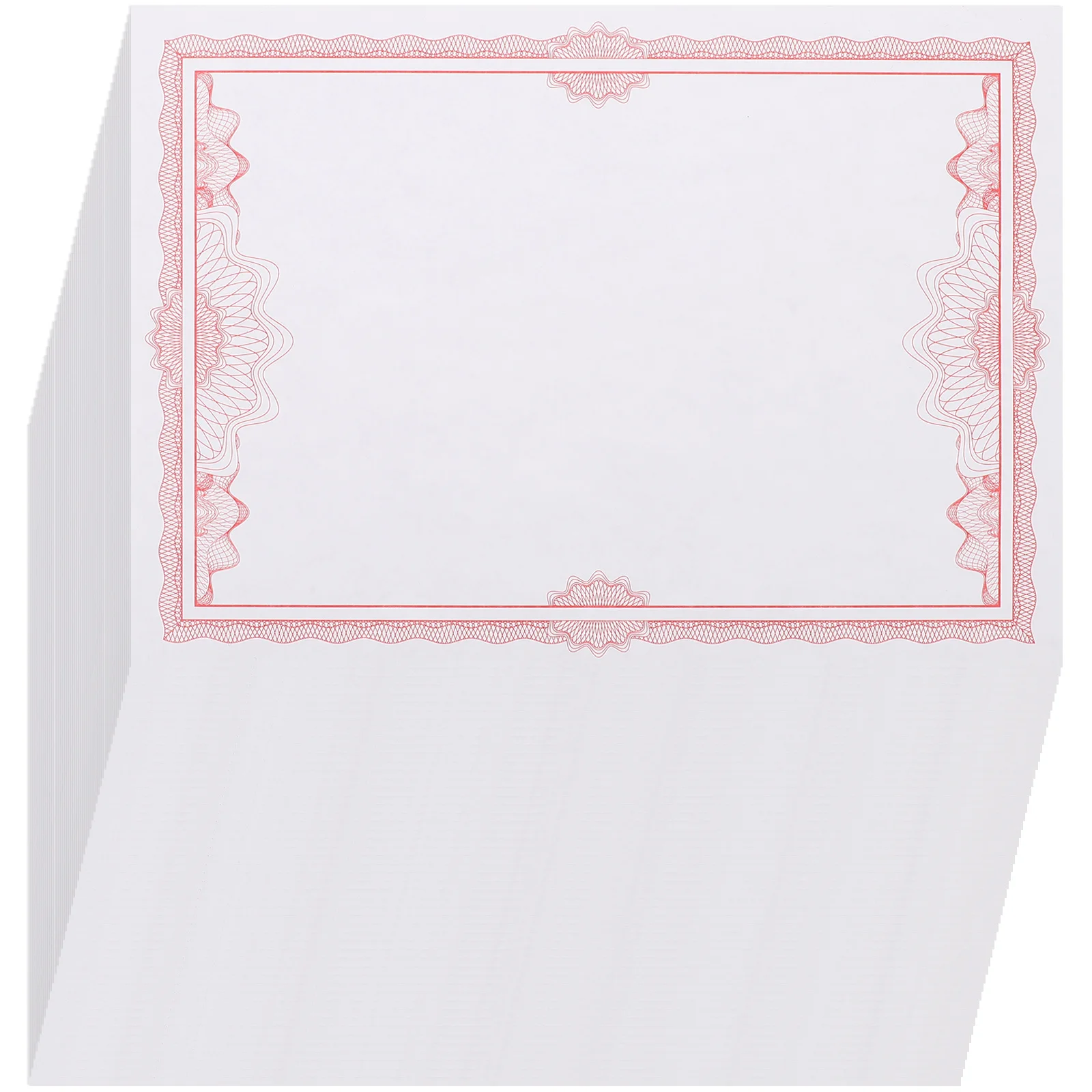 

Honor Certificate Inner Pages Printable Blank Red High Grade Paper For Award Ceremony Graduation Student Appreciation