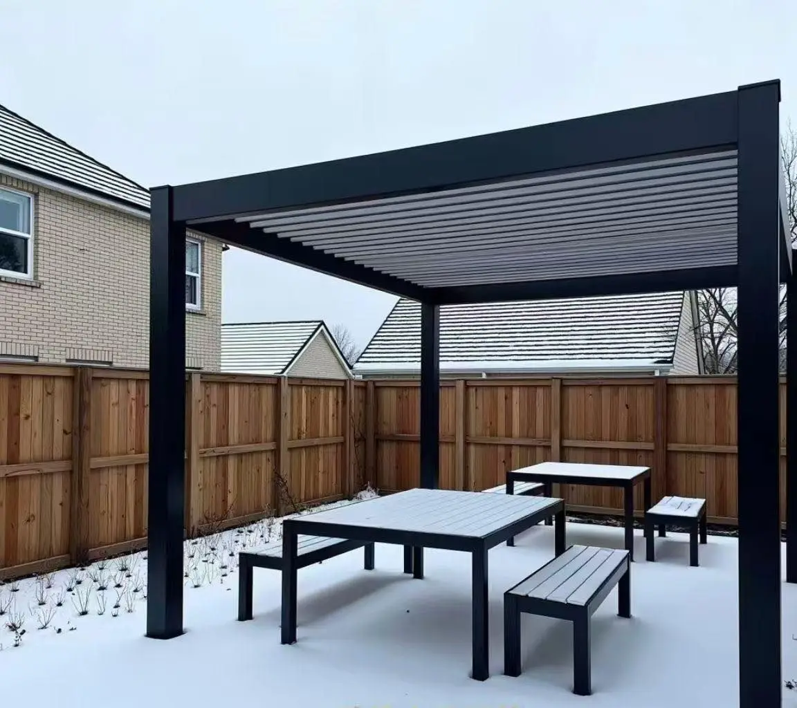 

Aluminum Hardtop Sunshade Canopy Outdoor Leisure Pergola Waterproof Sunshade Gazebo Courtyard Pergolas Suitable for Backyard Use