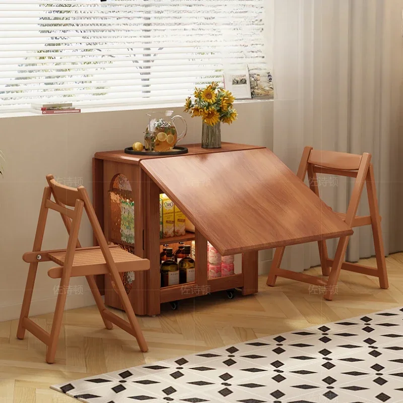 

Z современный набор столов для столовой, выдвижные портативные деревянные стулья, компактный складной стол, прямоугольный стол Mesa Plegables FurnitureX