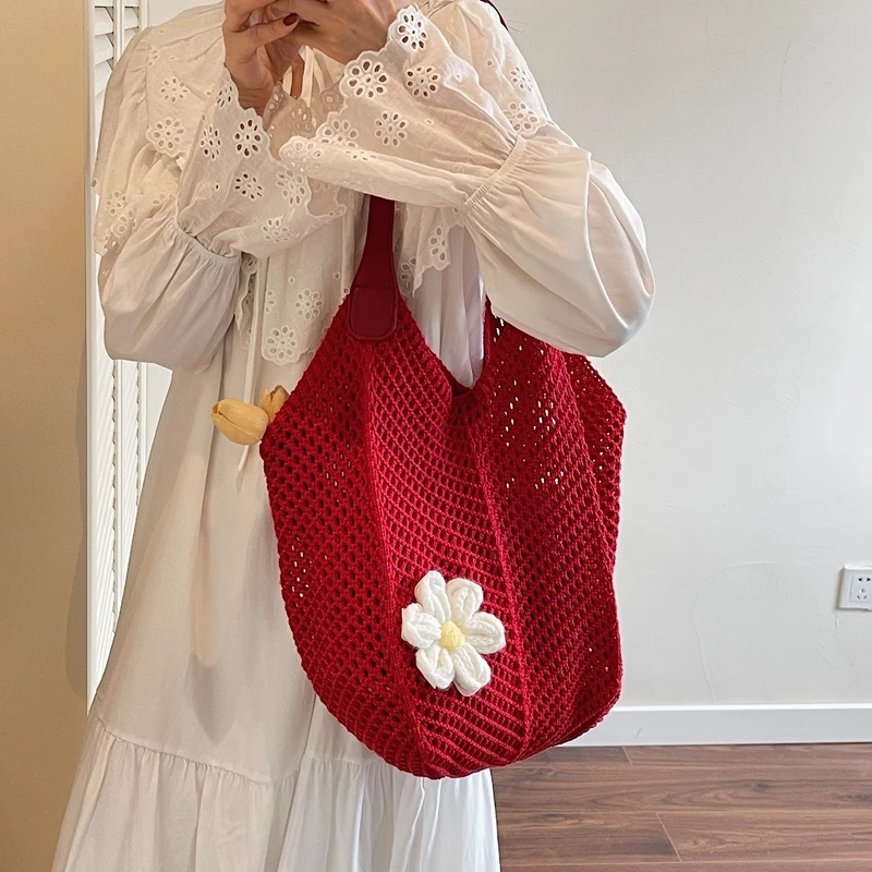 

Beach Vaion Sle Hollow Woven Tote Bag Large Capaci Travel Relaxing Me ket Basket Beachside Summer 2025 Trend