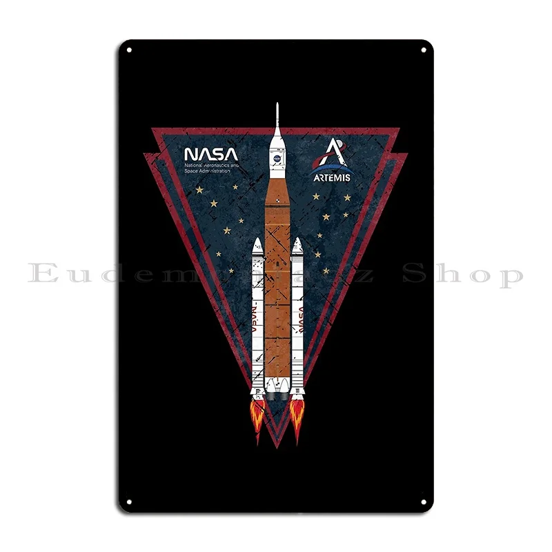 Artemis Program Vintage Emblem V03 Metal Sign Cave Personalized Wall Mural Wall Plaque Vintage Tin Sign Poster