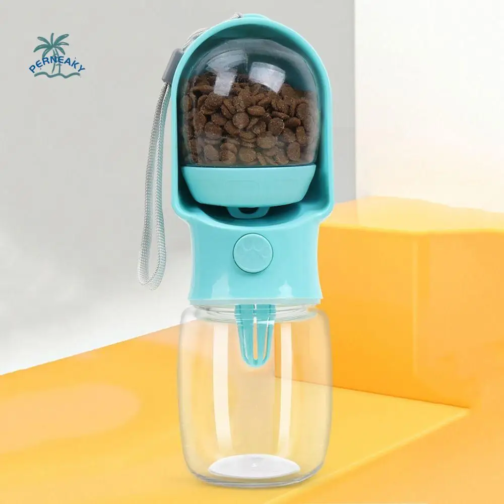 

Portable Pet Water Cup Bottle With Food Dispenser 2-in-1 Dog Feeder Bowl Removable Leak Proof Pet Food Storage Container Travel