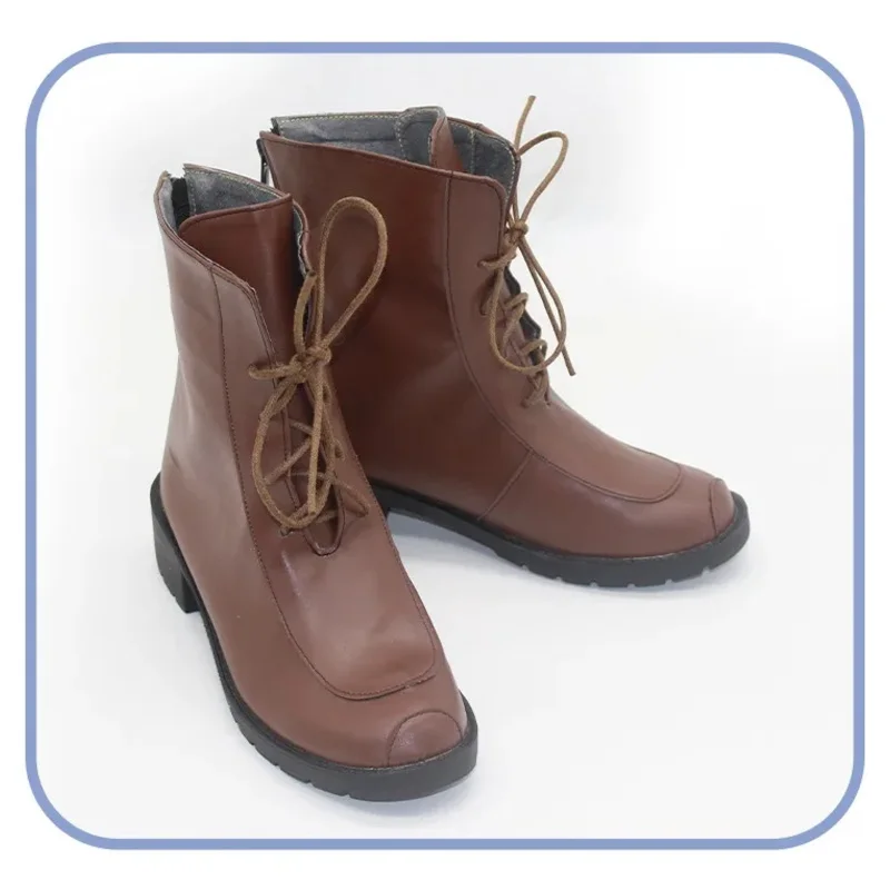 25COSSilent Witch Monika zapatos de Cosplay zapatos de cuero PU botas de Carnaval de Halloween accesorios de Anime accesorios de Cosplay hechos a medida