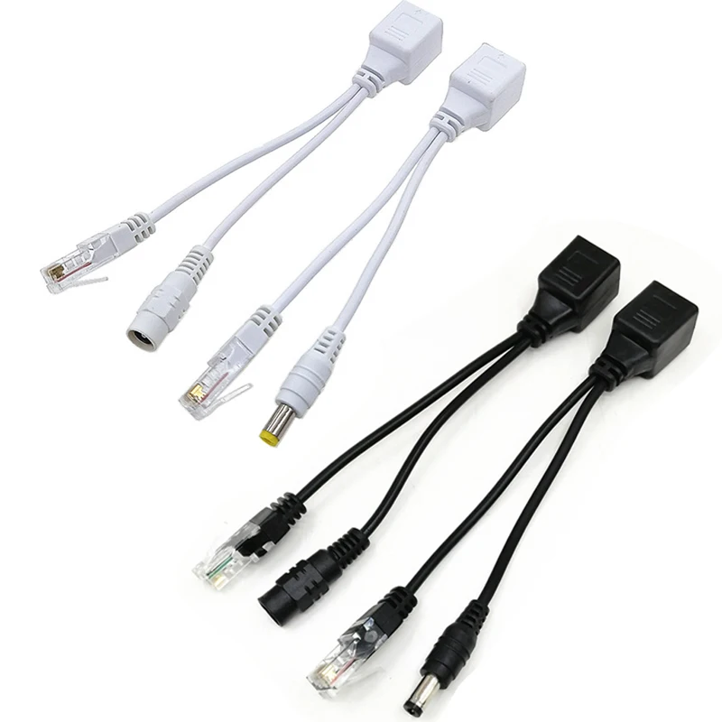 1PCS Metal Shielded POE Splitter 12V Straight Through POE Separator For IP Camera Wireless AP Network POE Power Supply Module