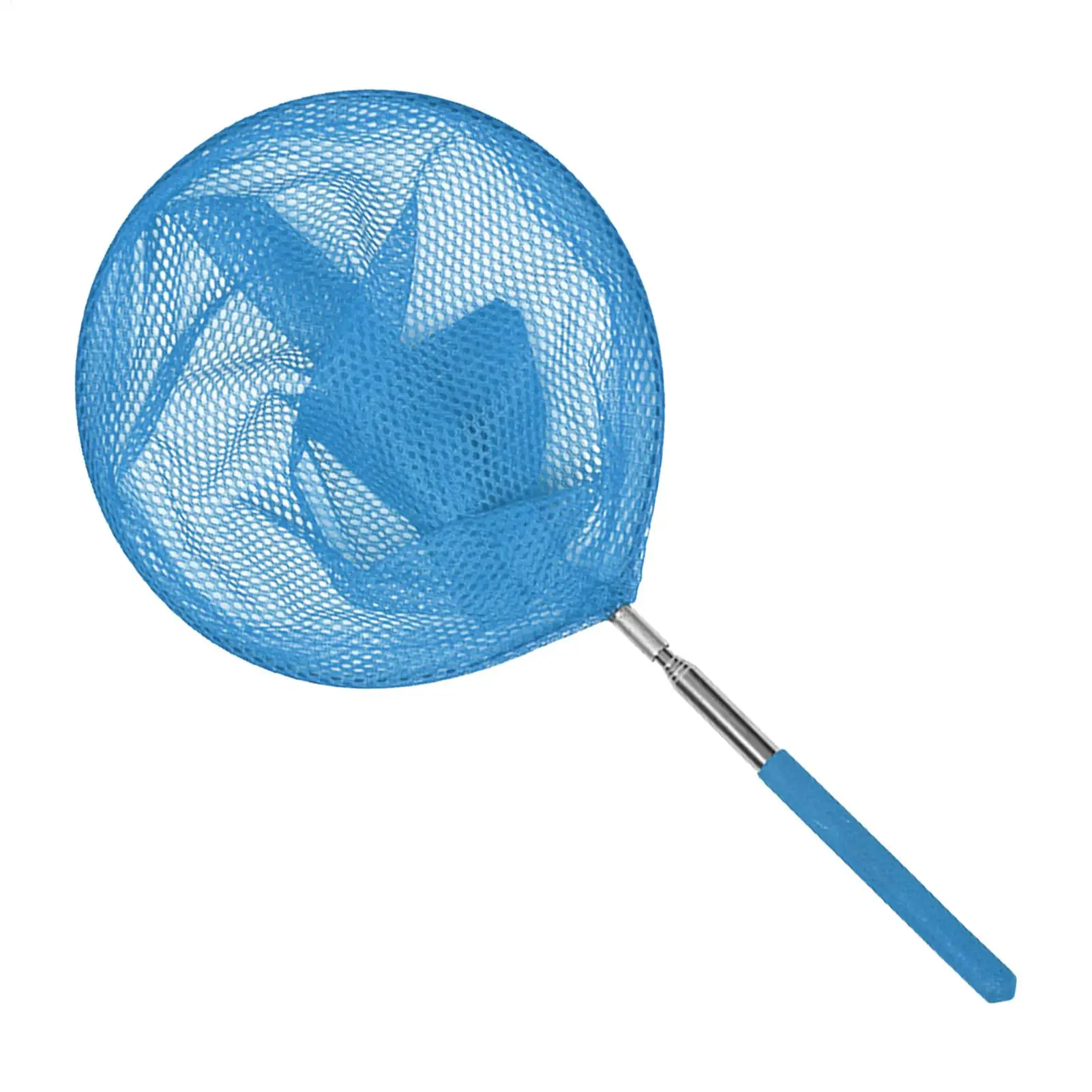 Swimming Pool Skimmer Net Stainless Steel Telescopic Anti Slip Small Catcher Frog Catching Net Cleaning Debris Removal Tool