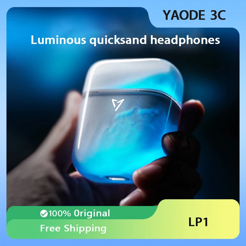 

LIUP LP1 Bluetooth Earphones Wireless Noise Reduction Quicksand Glass 5.4 Luminous Transparent Night Light Muisc Gaming Headphon