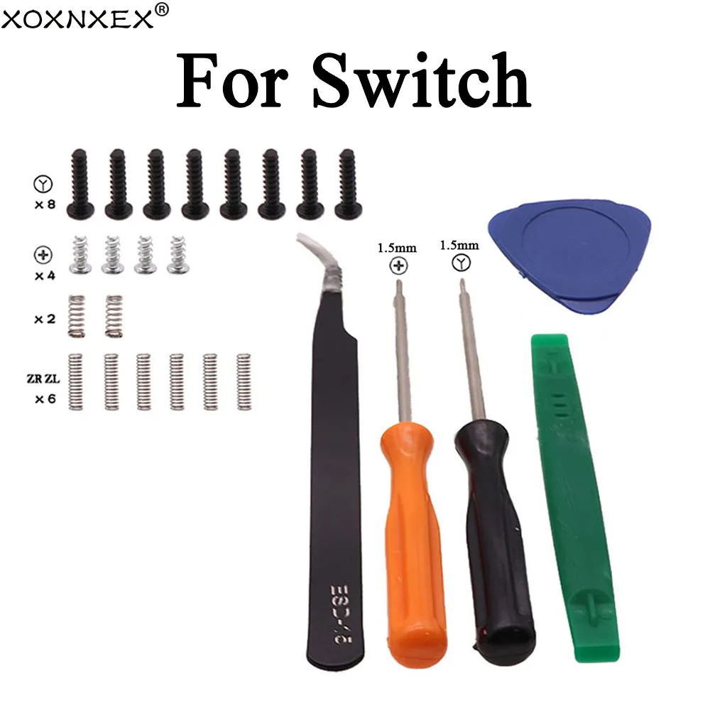 1/2/5 Sets Komplette Schraubensätze mit Kreuz-Y-Tri-Wing-Schraubendreher für Switch NS Konsole / Joy-Con Controller Ersatzteile