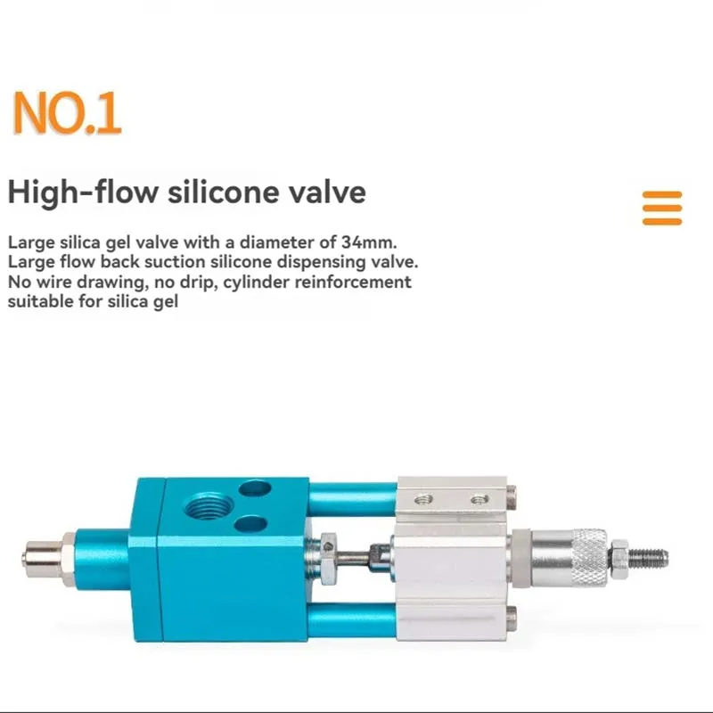 

High Flow Silicone Valve Double Action Suction Dispensing Valve Pneumatic Quantitative Single Liquid Valve Silicone Valve