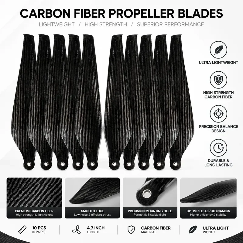 Dark Horse Carbon Fiber Blade for Jifei P40 XP2020 Propeller Plant Protection Accessories