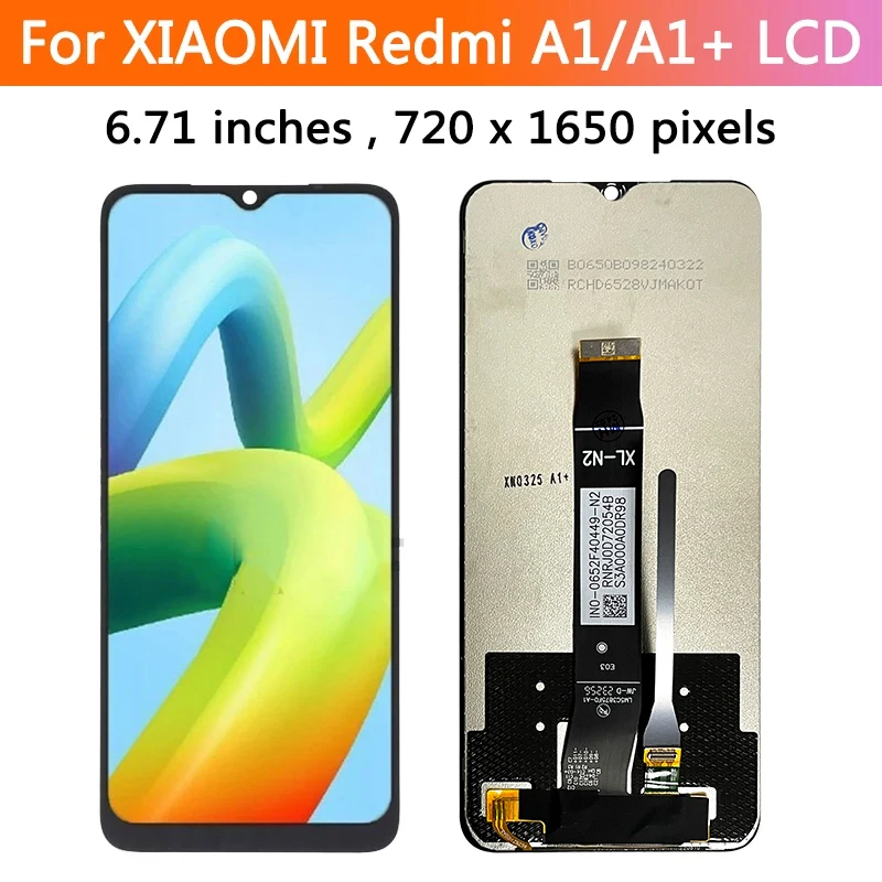 6.52\'\' New For Xiaomi Redmi A1 Plus A1+ LCD Display Touch Screen Digitizer Assembly For Xiaomi Redmi A1 LCD 220733SI Display