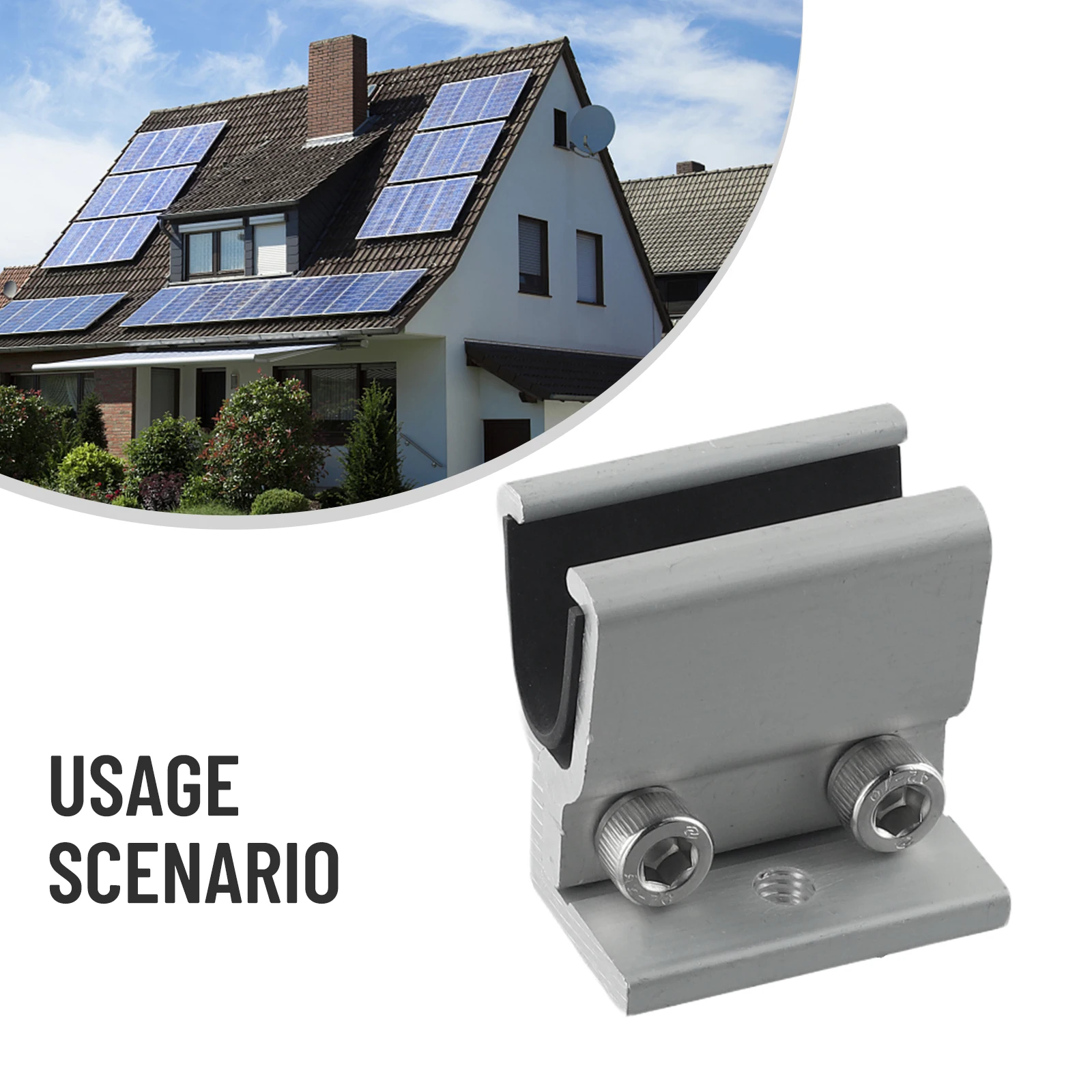 Aluminum Roof Seam Clamp for Solar PV Mounting Designed for Standing Seam Metal Roofs and Corner Bracket Fixtures