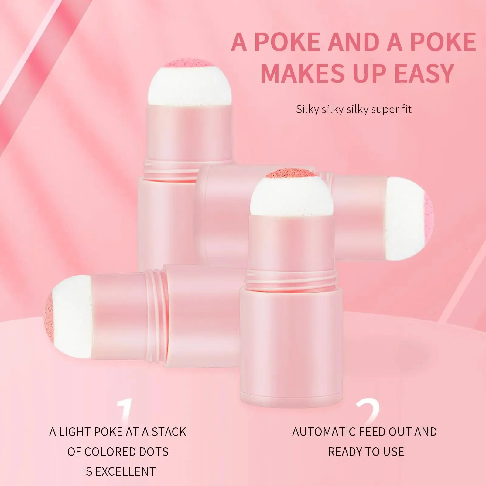 Rosto macio iluminando pêssego rosa único blush vara multi funcional maquiagem contorno sombra bochecha matiz cosméticos beleza saúde