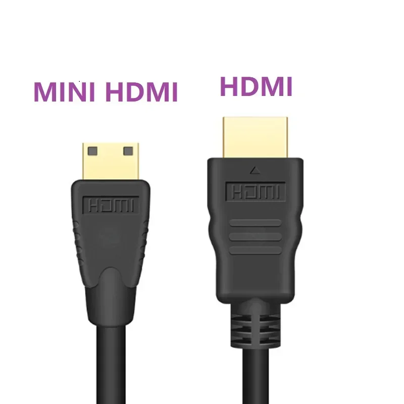 Mini HDMI to HDMI-compatible Cable 1080p 3D Gold Plated Plug For Monitor Tablet Camera DV graphics card HDTV Display Projection
