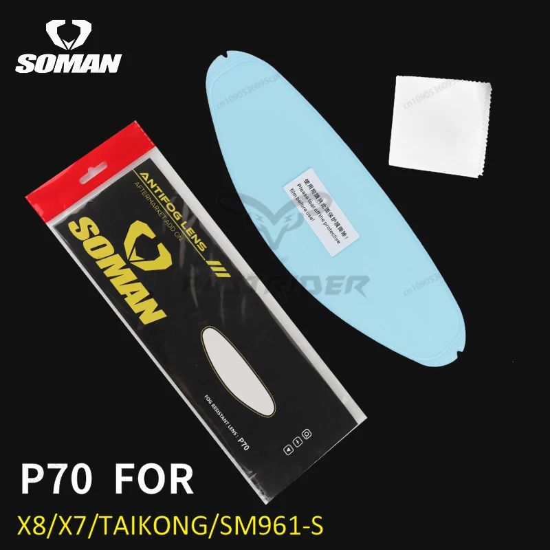 

SOMAN Standard P70 Anti-Fog Films For Taiko SM961-S X8 X7 Motorcycle Helmet Visor Shields Casco Parts Anti Fog Sticker
