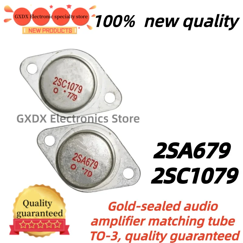 1piezas-1par 100% Nuevo Quality 2SA679 679 2SC1079 1079 Gold-sealed audio amplifier matching tubeTO3 quality guaranteed In Stock