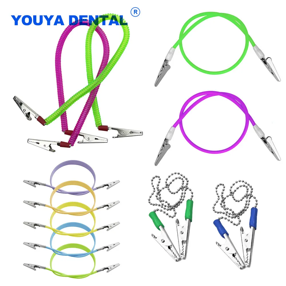 

Dental Napkin Holder Flat Flexible Bib Clips Napkin Holder Scarf Clip for Patient Dentistry Material Scarf Bib Clip Tools