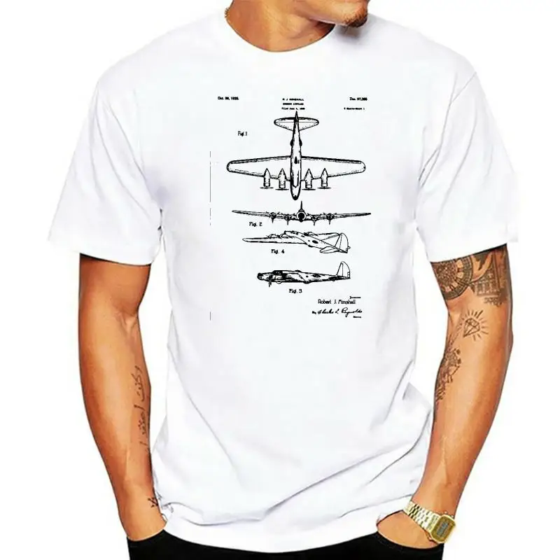 Title: NEW Vintage Old Design Patent Bomber Military Air Force T-shirt Top Tee Present Gift Daddy Grandpa men t shirt