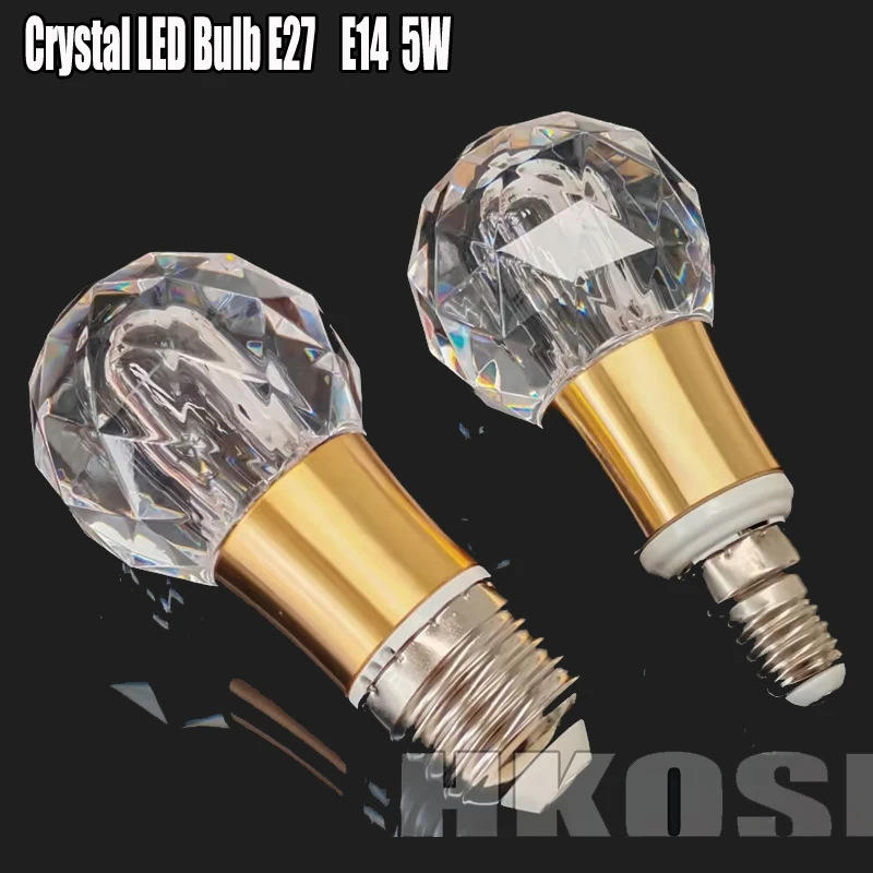 

LED Bulb Lamps E27 E14 5W Lampada Led Light Bulb AC110V 230V 240V Crystal lamp Bombilla Spotlight Cold Warm White