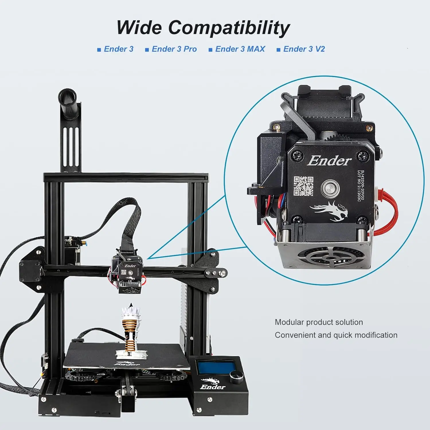 Creality Sprite Extruder Pro Kit Upgrade Direct Drive All Metal Hotend 300℃ High Temperature  for Creality Ender 3/Pro/3 V2/NEO