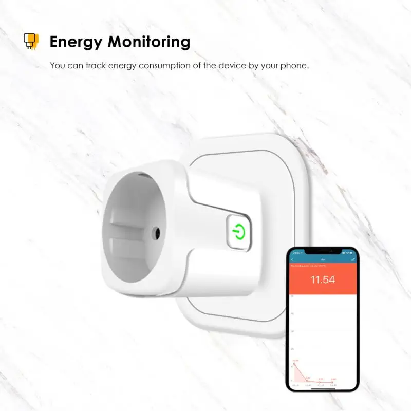 20A Zigbee 3.0 Smart Plug Tuya Smart Home 4400W AC100-250V Power Metering Socket Work With Alexa Google Home Alice