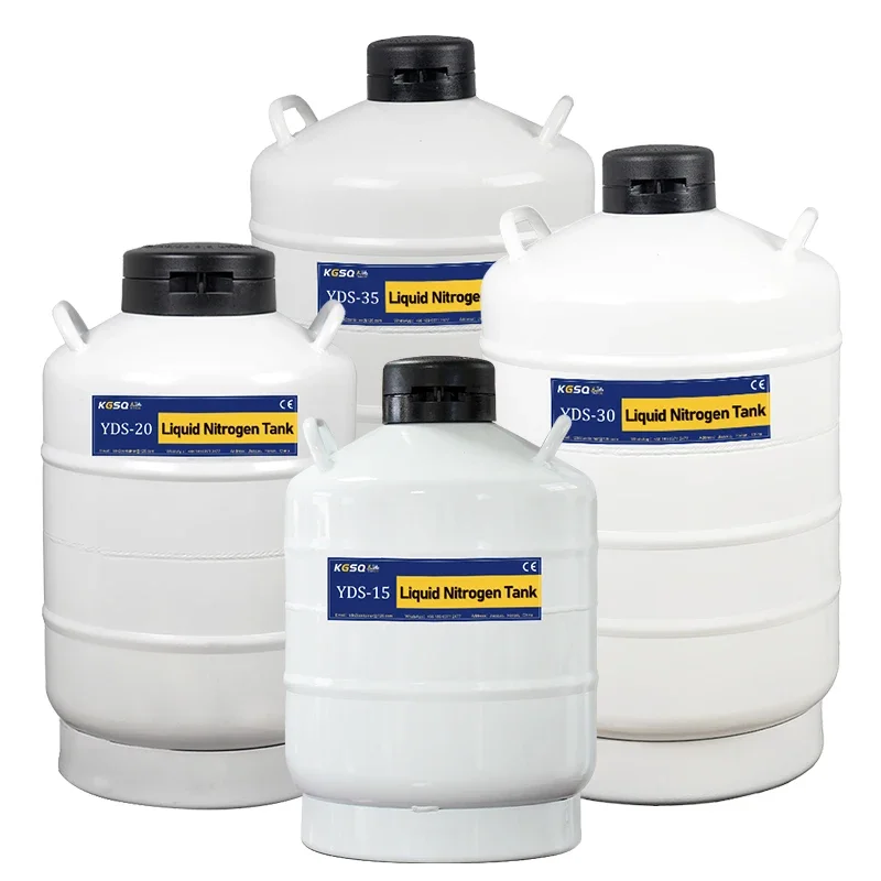 YDS Liquid Nitrogen Container 2/3/6/10/15/20/30/35/50/60/80/100L Aluminium Veterinary   Tank Ln2 Dewar