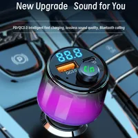 2-in-1 Car Charger PD30W+QC18W Fast Charger Bluetooth 5.3 FM Transmitter MP3 Player Suitable for IPhone Huawei Samsung Xiaomi