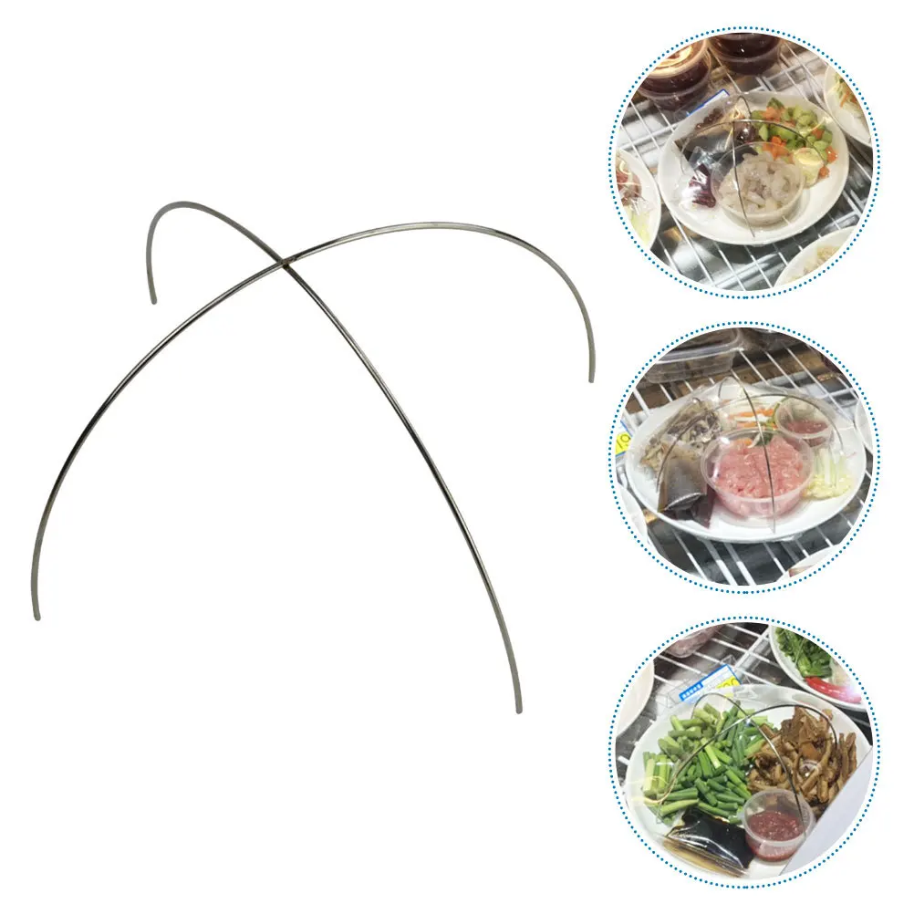

5Pcs Plastic Wrap Holder Stainless Steel Film Support Bracket Cross-Shaped Kitchen Accessory for Restaurant Hotel Dishes Storage