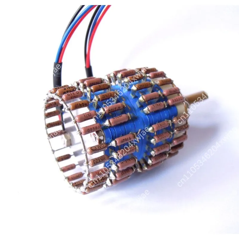 24 Step Dual Channel Full Brown Copper Shaft Stereo Potentiometer Precision Volume Parts For Tube Amp Audio Equipment
