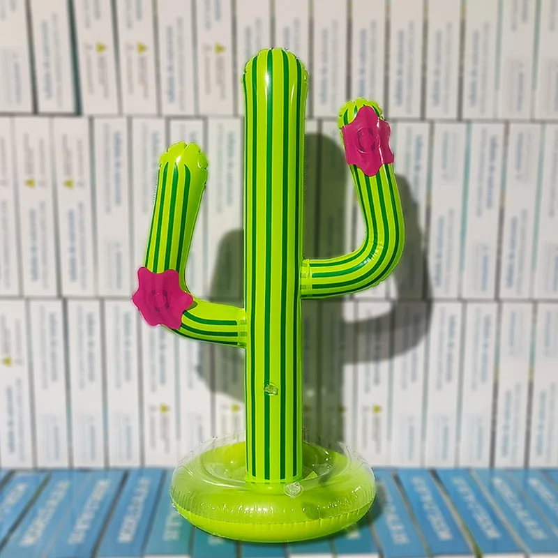 Kids Inflatable Cactus Throwing Circle Toys Creative Birthday Party Games Throwing Circle Toys Children's Interactive Game Toys