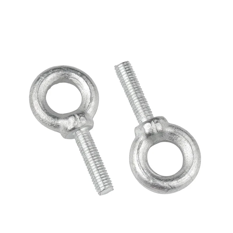 M6 M8 M10 M12 M14 M16 M18 M20 baja karbon putih, baut mata angkat seng cincin bulat pengencang sekrup