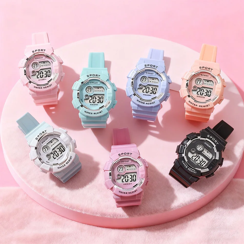 ساعة طالب متعددة الوظائف للأطفال، ساعة رقمية رياضية عصرية، ساعة منبه مضيئة، ساعة ذكية للأطفال، هدية #2