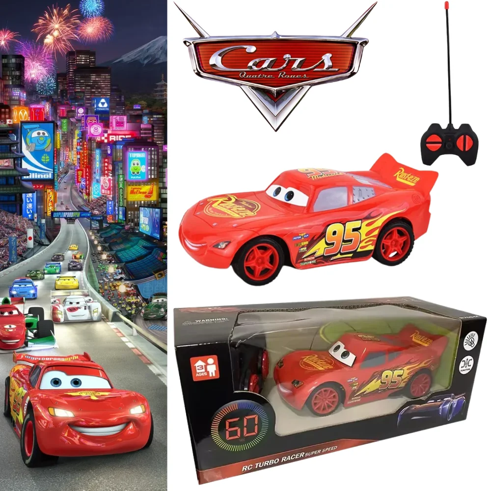 

A2026 Disney аниме Pixar Cars 3, электрическая игрушечная машинка с молнией Mcqueen, детская игрушка с дистанционным управлением, имитация гонок, рождественские подарки