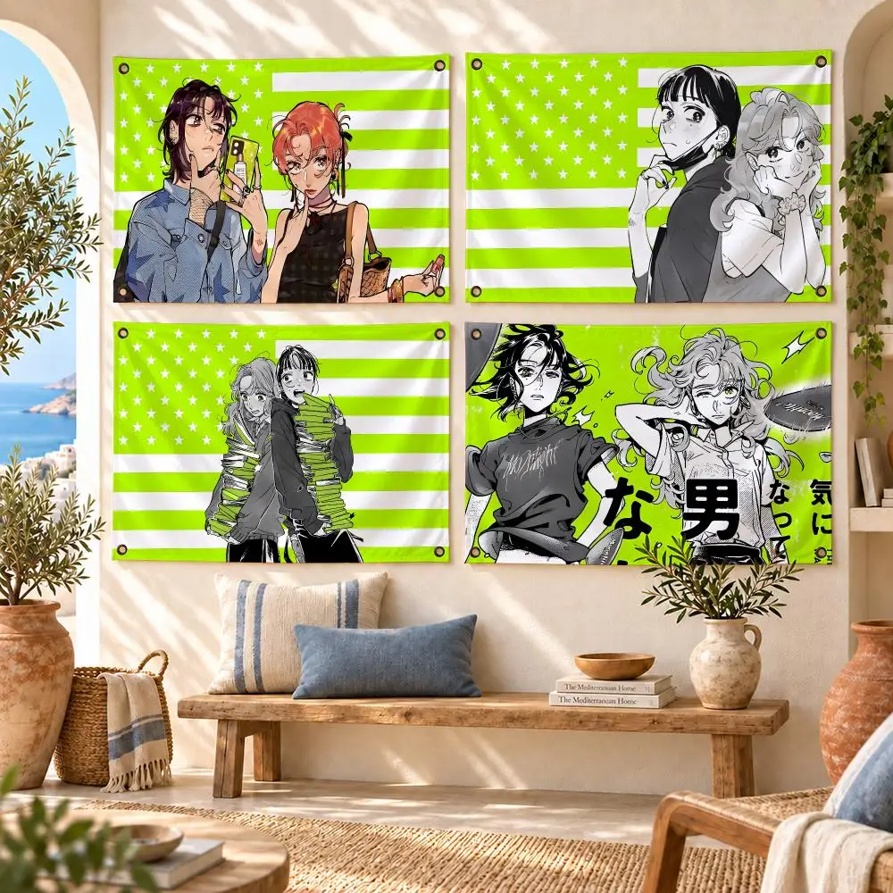 The G-Guy She Was Interested In Wasn't A Guy At All Flags Horizontal High Density Knitted Fabric For Durable Outdoor Indoor Use