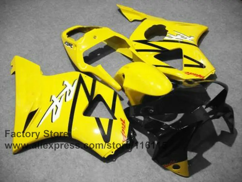 Custom free motorcycle fairings kit for HONDA CBR 929RR 2000 2001 CBR929RR  00 01 CBR 900RR fireblade bright yellow fairings set