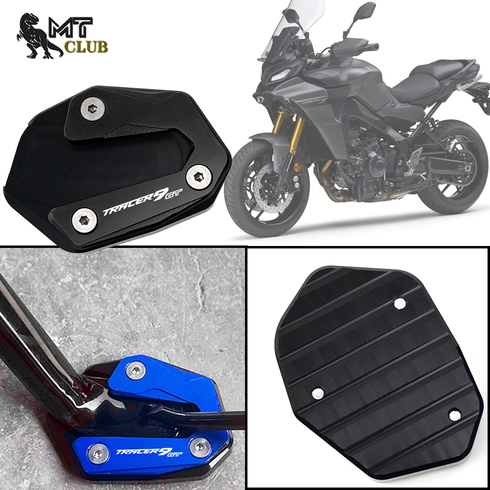 

New For YAMAHA TRACER 9 GT 9GT 2023 22 2021 TRACER9 Tracer9gt Motorcycle CNC Kickstand Foot Side Stand Enlarger Pad & Tire Valve
