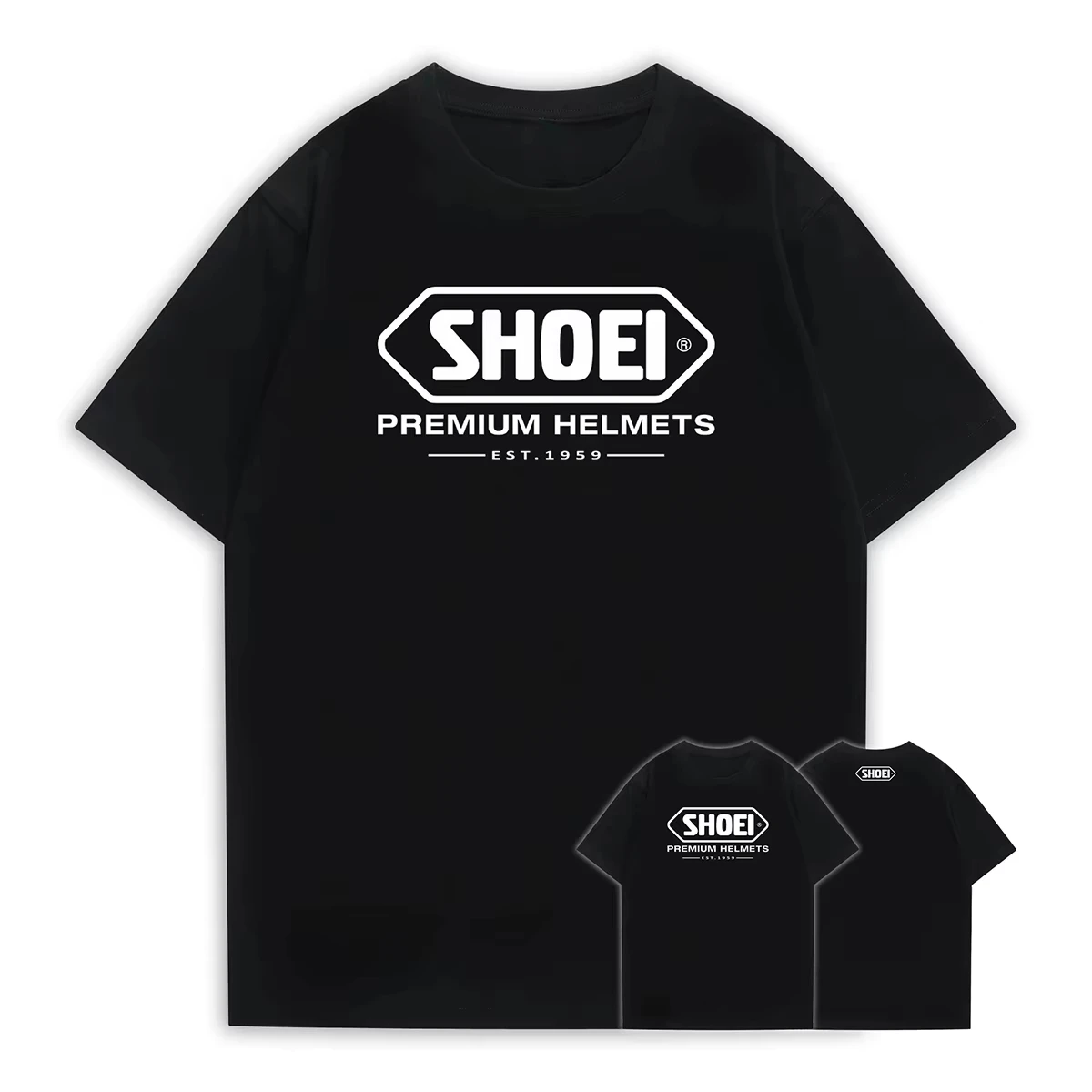 2025 nuevo Marquis mismo SHOEI casco de carreras de Moto camiseta gráfica impresa camiseta de manga corta para hombres y mujeres ropa para hombres Top