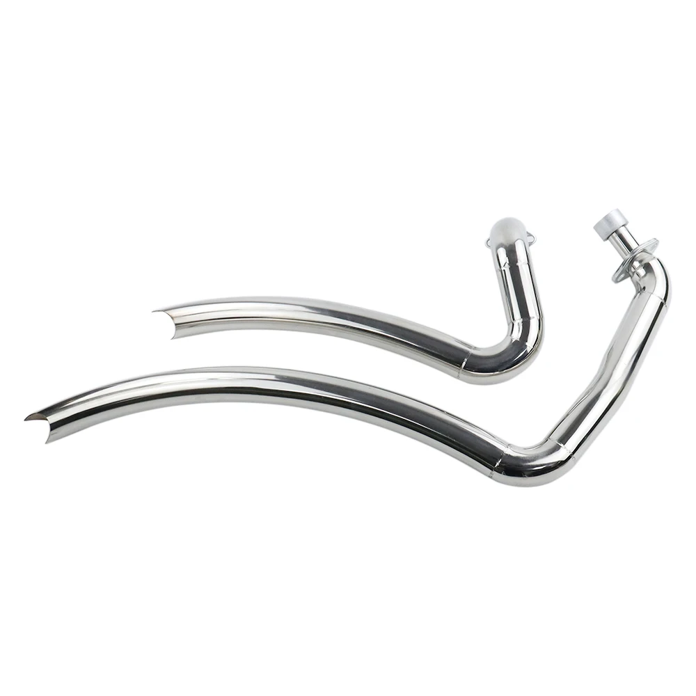 2 em 2 sistema de escape completo silenciador de curva de raio-cromo/preto para yamaha virago 535 xv 400 xv400 1991-1994 xv535 1984-2004