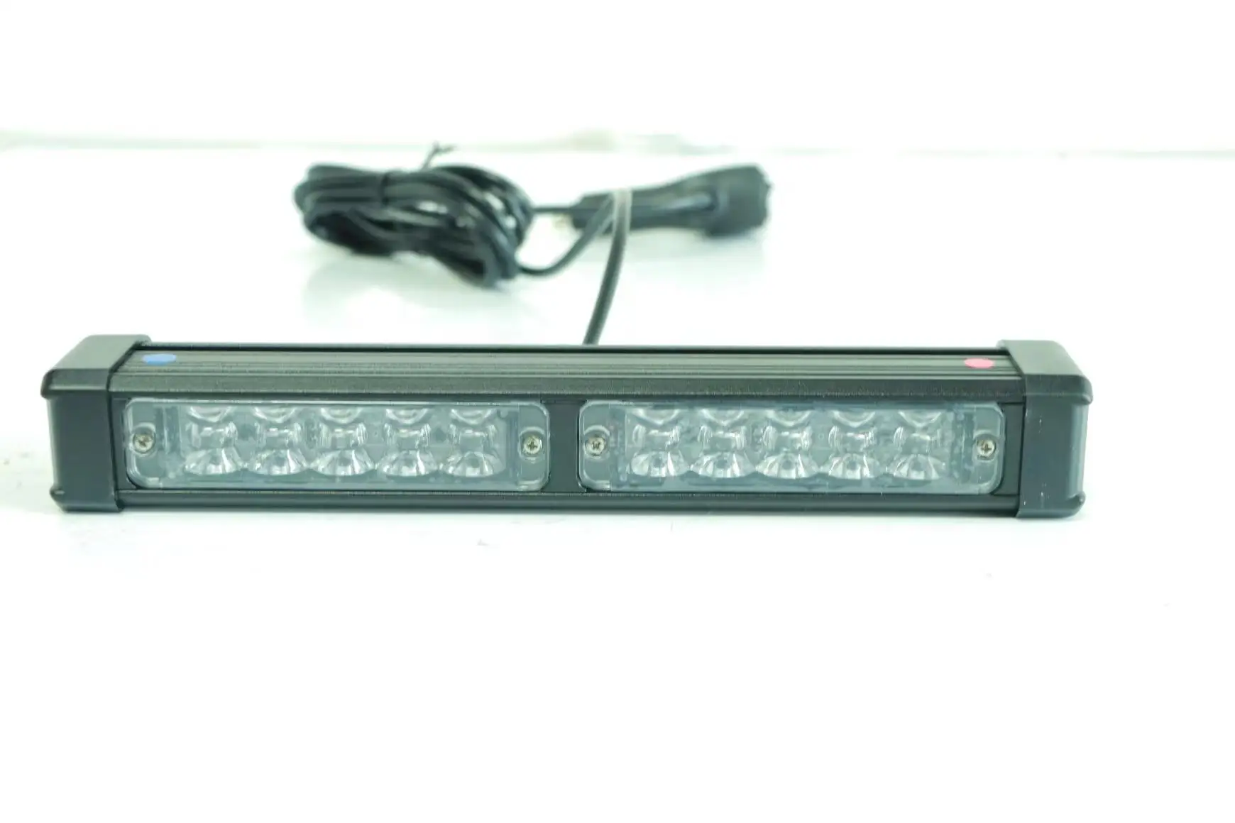 Luces LED de emergencia para coche, barra de luz estroboscópica de advertencia con soporte para ambulancia policial, resistente al agua, 27cm, 10LED