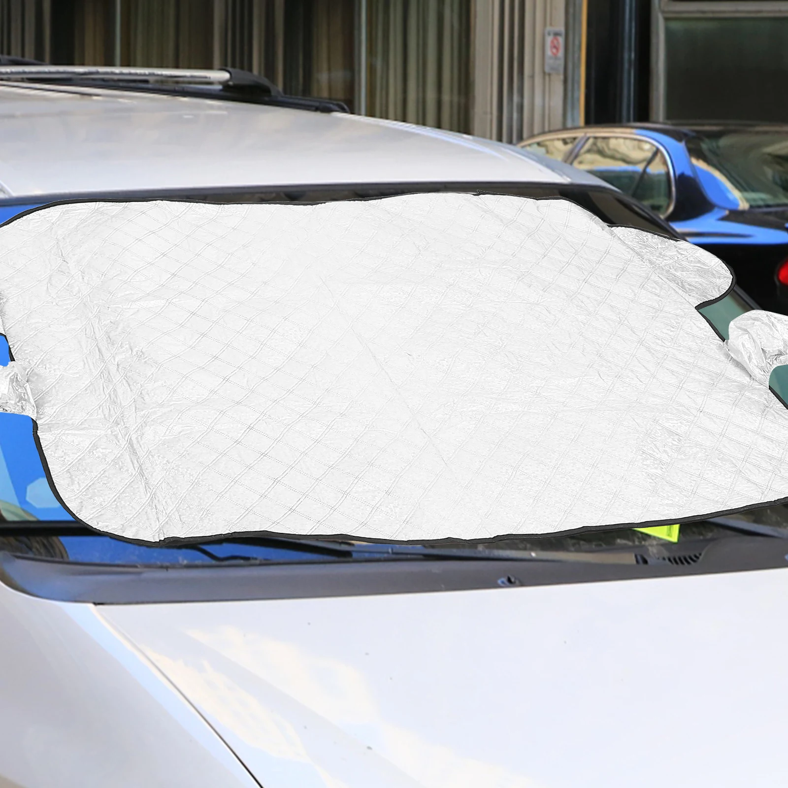 

Car Snow Cover Window Shield Ice Cover Windscreen Front Aluminum Foil PE Layer Waterproof Durable Sun Protection Reusable Long