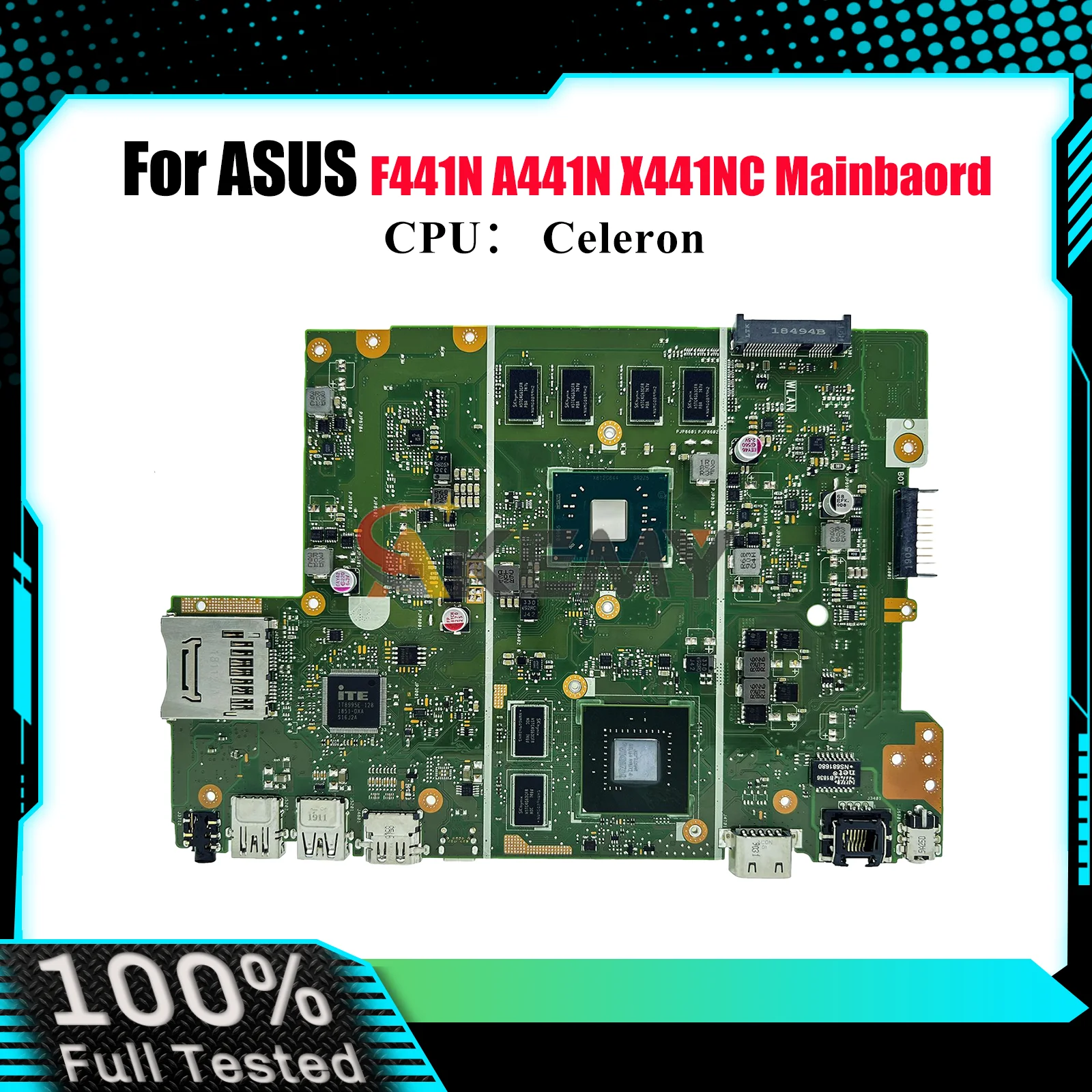 

X441NC Laptop Motherboard For ASUS VivoBook X441N X441NC F441N A441N Notebook Mainboard With Celeron CPU 100% tests OK fast ship