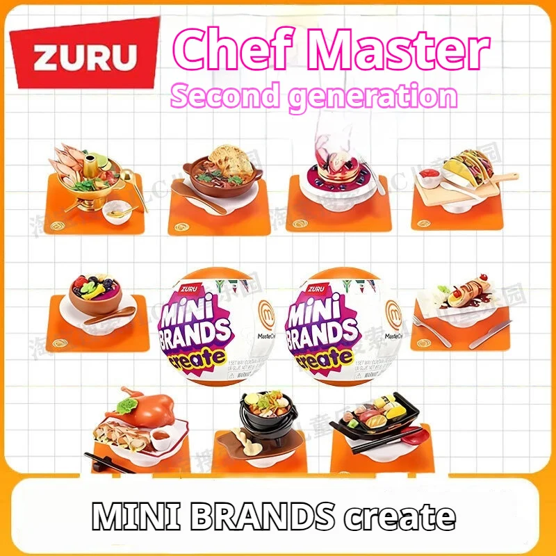 Zuru 5 Times Surprise Ball 2.ª Generación Mini Brands Masterchef Comida en Miniatura Caja Sorpresa Mini Cocina Juguete para Niñas Regalo