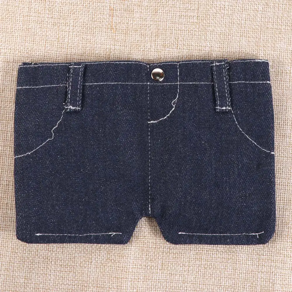 

Keys Storage Retro Mini Jeans Shaped Wallet Compact Size Bifold Pocket Pants Card Holder Portable Slim Foldable Change Bag Gift