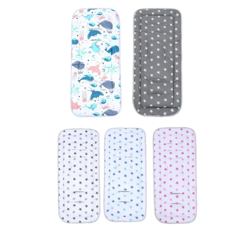 Thickened Cotton Stroller Pad Shock Absorption Printed Mat Universal Liner For Cart Dining Chair Rocking Chair Cradle Daily Rest
