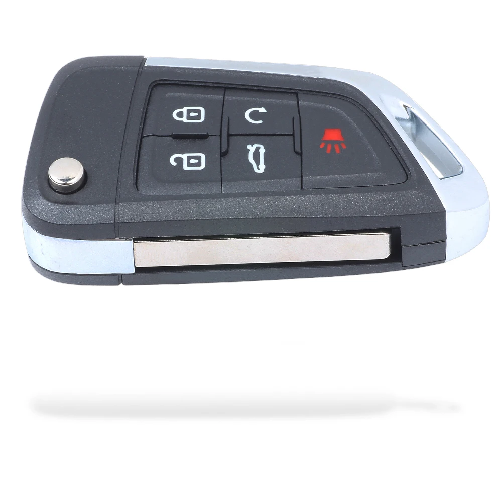 KEYECU ดัดแปลง Keyless Go Flip รีโมทกุญแจรถ 5 ปุ่ม 315MHz 433MHz ID46 ชิปสําหรับ Chevrolet Camaro Cruze Equinox MALIBU