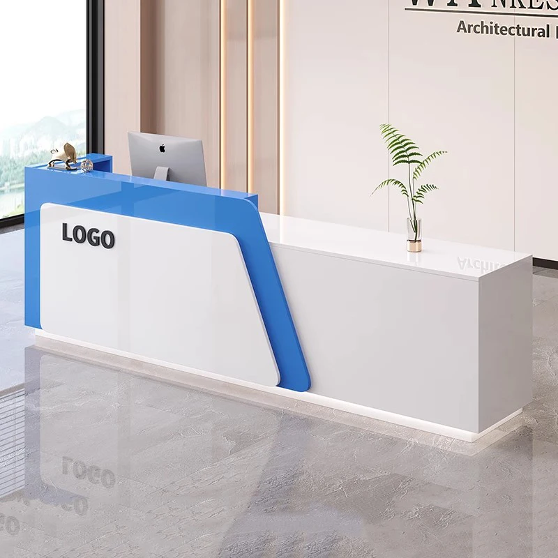 Nordic Style Reception Desk Creative Premium Exquisite Beauty Reception Desks Trendy Luxury Bancone Reception Office Furniture