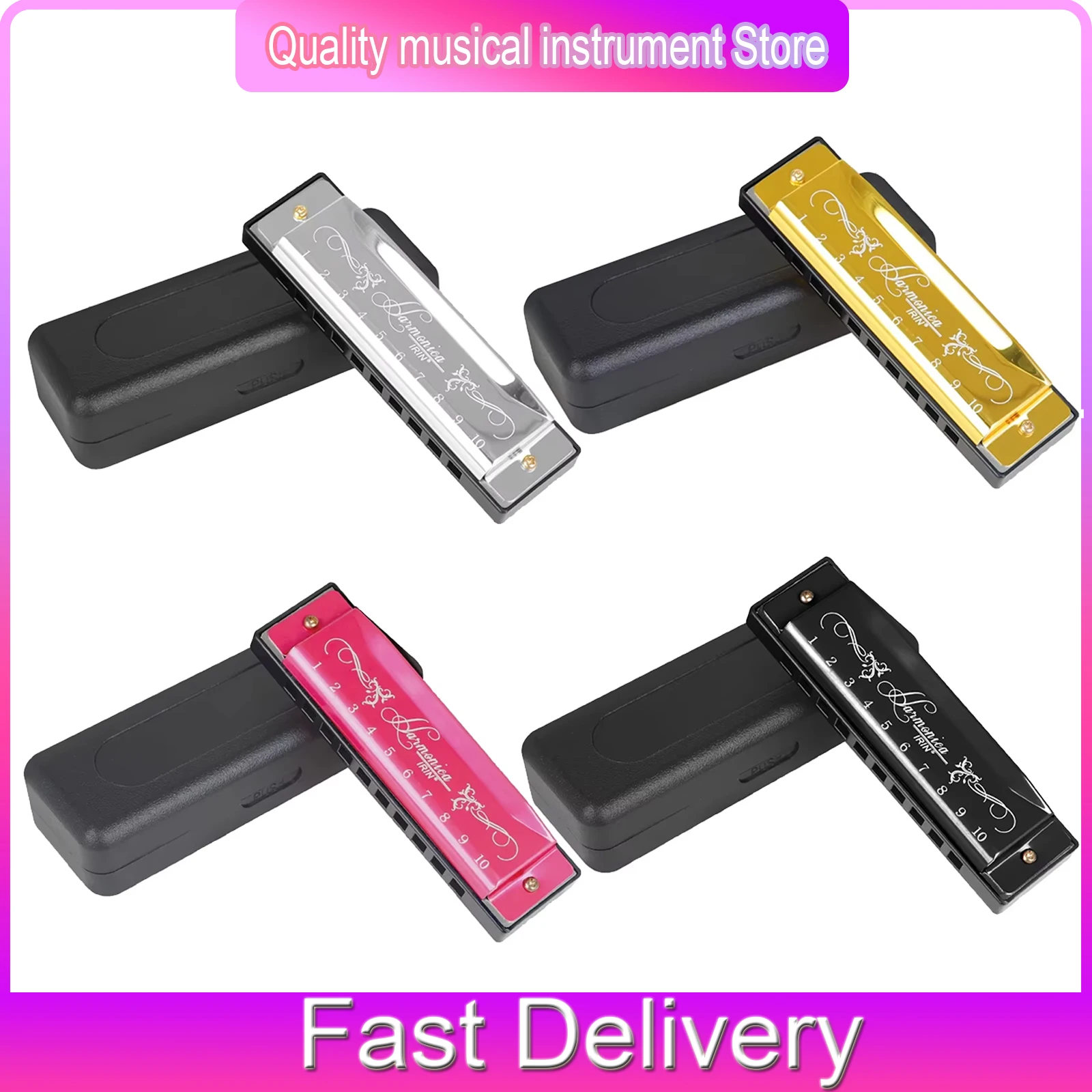 Harmonica 10 Hole - IRIN 10 Hole 10 Tone Harmonica