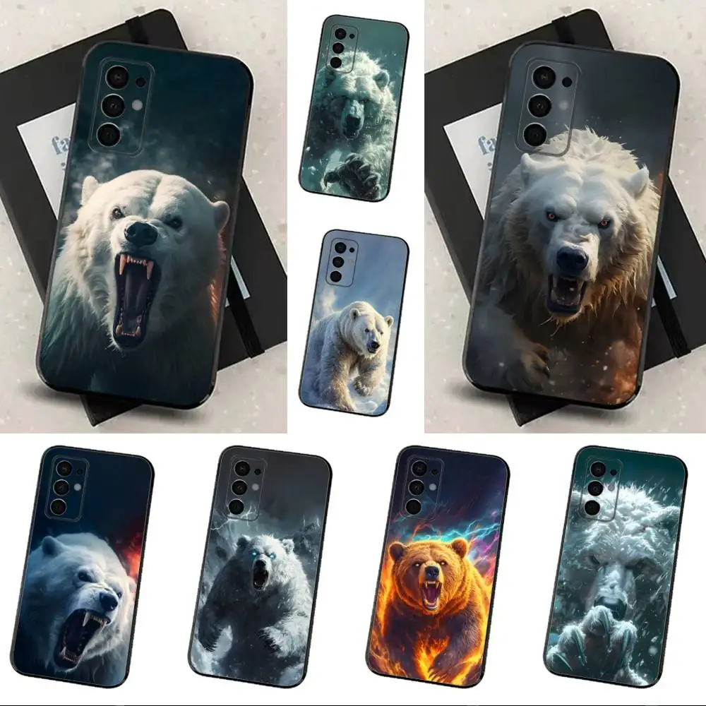 

Bear Ferocious Fashion Phone Case For Samsung Galaxy A91,A80,A73,A72 ,A71,A53A52,A32 ,A31A22,A21s,A20,Black Cover