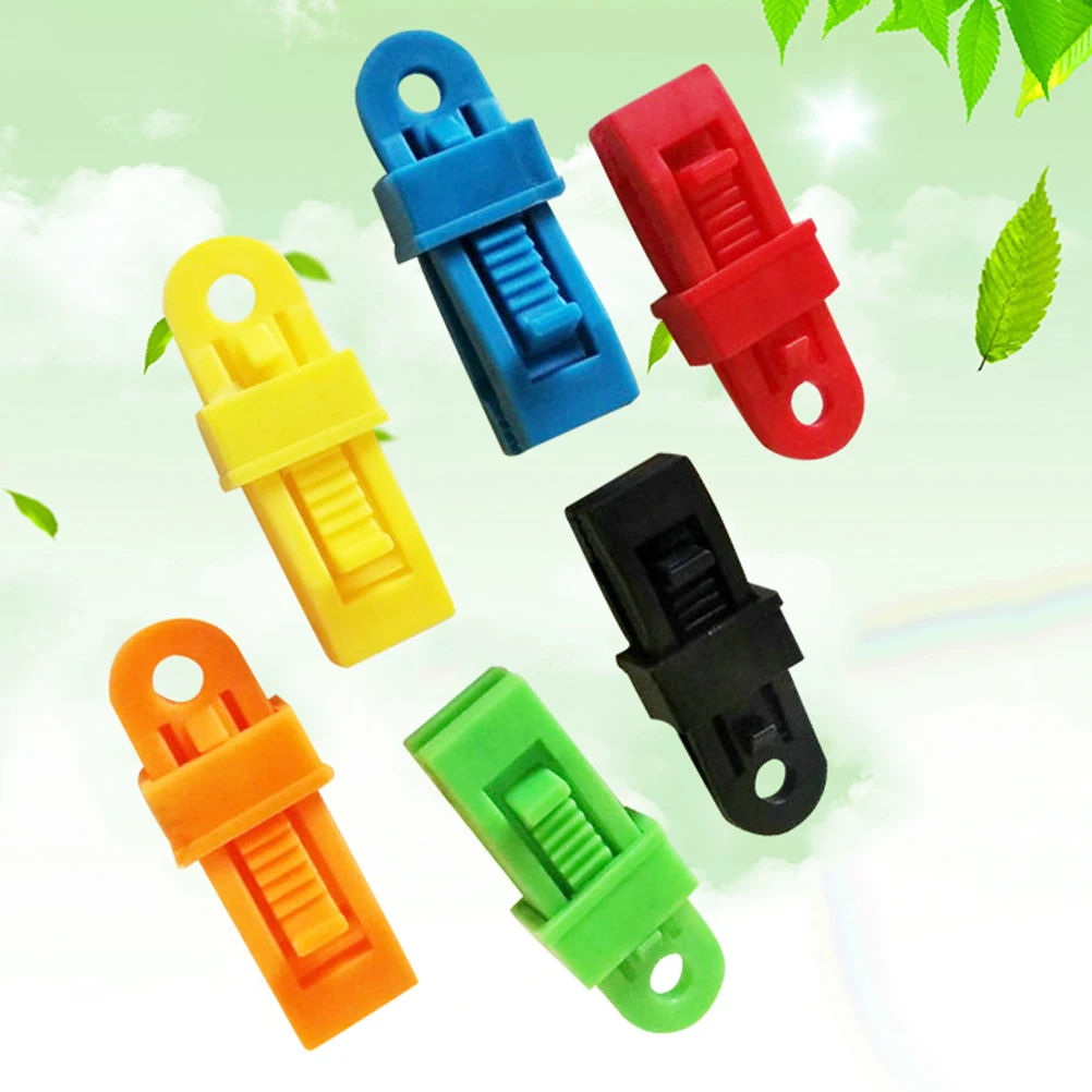 

10Pcs Heavy Duty Plastic Shark Awning Clamp Set Tarp Clips Tie Down Fastener for Outdoor Camping Tent