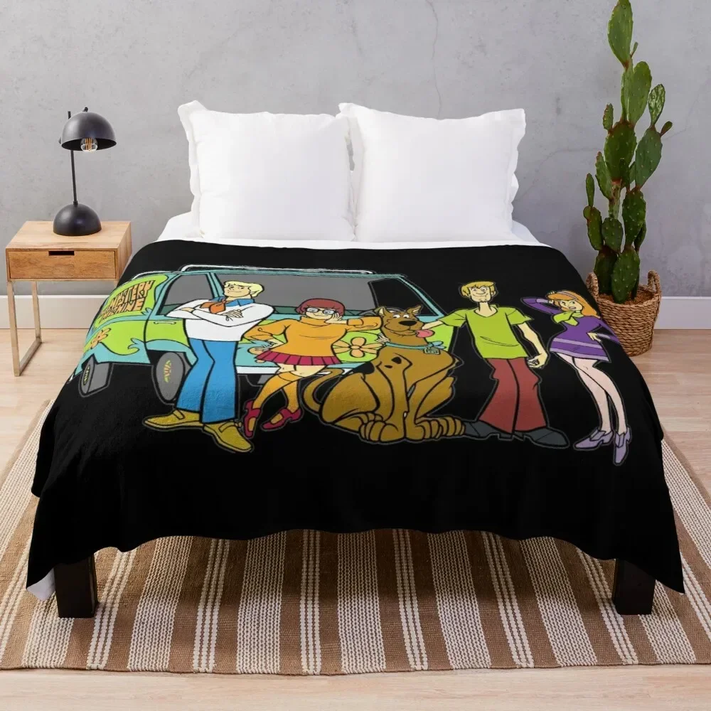 

one scoby do long tail Throw Blanket Flannel Blanket For Sofa Thin Weighted Blanket