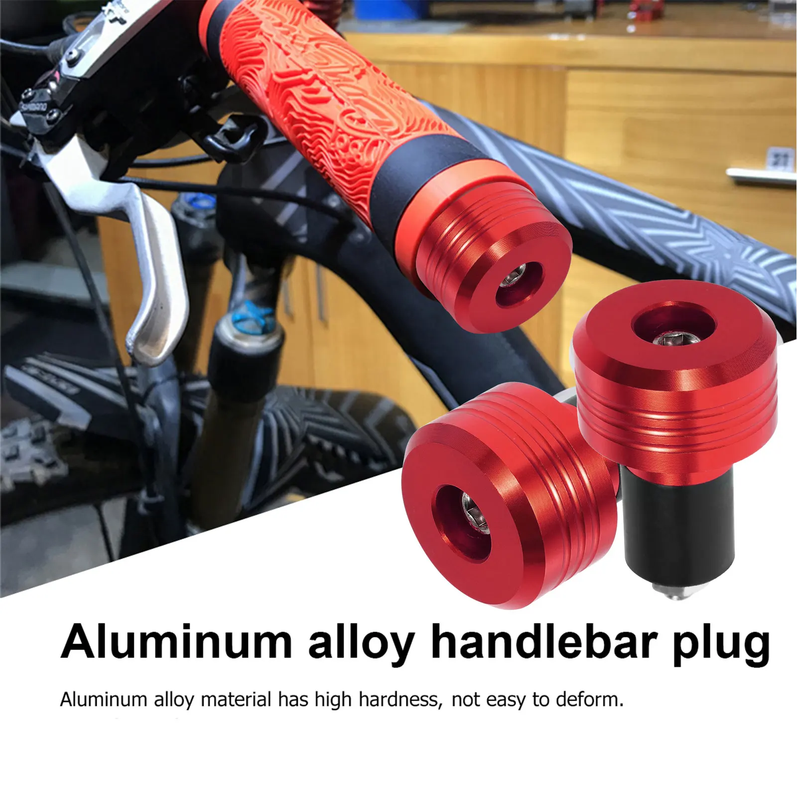

1 Pair Motorcycle Handlebar Plugs Stylish Durable Replacement Bar End Caps For Cycling Handlebar Thread Design Firm Installation